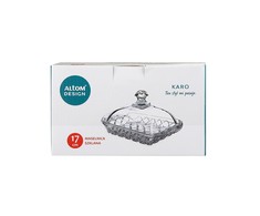 Karo glass butter dish 17x11 cm