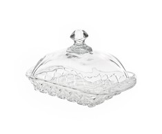 Karo glass butter dish 17x11 cm