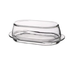 Lumarko Glass butter dish with lid 21x10,5x7cm