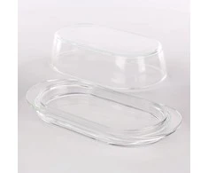 Lumarko Glass butter dish with lid 21x10,5x7cm