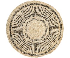Natural round coaster 38 cm dec. Sun
