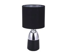 Lumarko Juodas and sidabrinis table lamp with a metal base, 16x31 cm