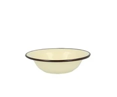 CREAM Emaliuotas dubuo 0,95 l, skersmuo 20 cm, aukštis 5,3 cm, kreminės spalvos