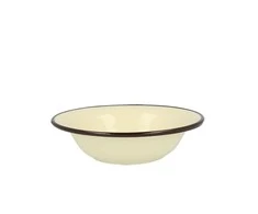 Enamelled bowl 1,15l dia.22cm h. 6,2cm cream