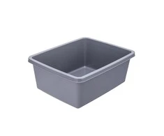 Rectangular bowl 33,7x26,8 cm 8 L pilka