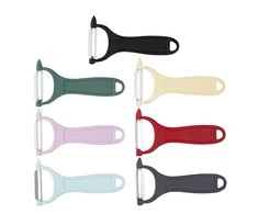 Oblong vegetable peeler with smooth blade 4,5 cm