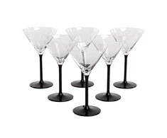Lumarko Onyx set of 6 martini glasses 260ml