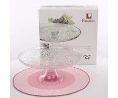 Tortinė iš stiklo ant kojelės 32cm "Rožė"