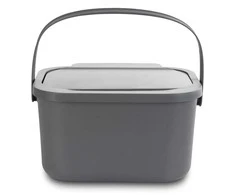 MINI BINI - patogus biologiškai skaidomų atliekų konteineris - pilkas 35% bio - 4,5 l