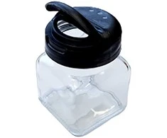 Container for loose spices 150 ml juodas with flap