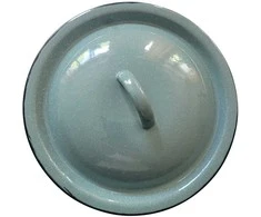 Emaliuotas viršelis 18 cm žaliai margas