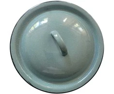 Emaliuotas viršelis 20 cm žaliai margas