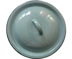 Emaliuotas viršelis 22 cm žaliai margas