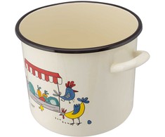 Altom Design Emaliuotas puodas su dangteliu sultiniui, dujų indukcija Silesia Kurki 10 l 25 cm