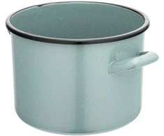 Altom Design šalavijų spalvos taškuotas emalio puodas 5,8 l