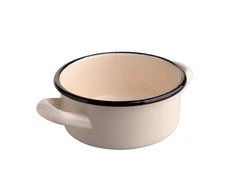 Altom Design Enamelled saucepan 0,8l dia.14cm h.6,4cm cream