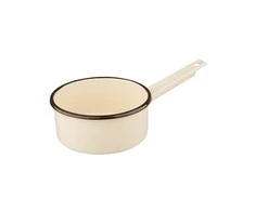 Altom Design Enamelled saucepan with handle 1,0l dia.14cm h.7cm cream