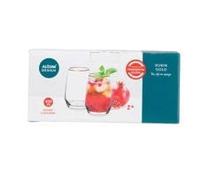 Lumarko Rubin Gold set of 6 pcs glasess 450 ml