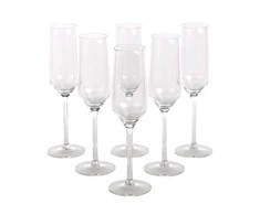 Rubin set of 6 pcs champagne glasses 220 ml
