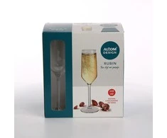 Rubin set of 6 pcs champagne glasses 220 ml