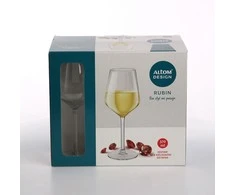 Rubin baltas vyno taurės, 6 vnt., 370 ml
