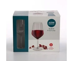 Rubin set of 6 pcs red wine glasses 530 ml