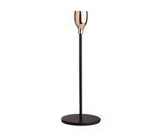 Lumarko Juodas metal candle holder with auksinis 8x822,5 cm