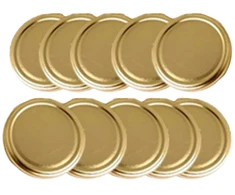 Set of 10 caps auksinis fi 82 4z