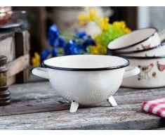 CREAM Emaliuotas kiaurasamtis 22,5 cm kreminės spalvos