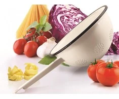 Enamelled colander with handle 22,5cm