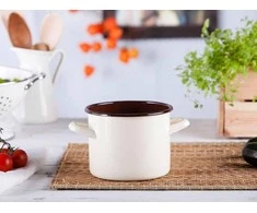 Altom Design Tiesus puodas 1,5l, skersmuo 14cm, aukštis 11cm, kreminis/vidus tamsus