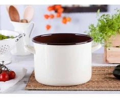 Altom Design Tiesus puodas 5,8l, skersmuo 22cm, aukštis 16cm, kreminė/vidus tamsus