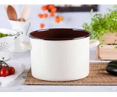 Altom Design Straight puodas 7,5l dia.24cm h.17cm cream/inside dark