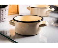 Altom Design Enamelled saucepan 0,5l dia.12cm h.5,8cm cream