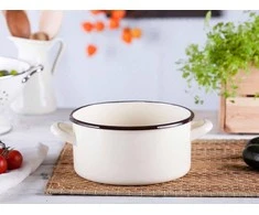 Altom Design Enamelled saucepan 2,9l dia.20cm h.10,5cm cream