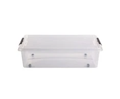 Moxom Simple store storage container with lid on wheels 58x39x16cm 29 L
