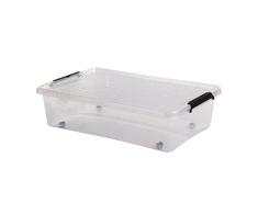 Moxom Simple store storage container with lid on wheels 58x39x16cm 29 L
