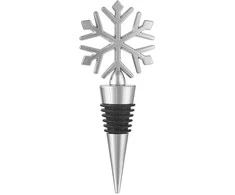 Wine stopper snowflake 11,5x4,5x2 cm, sidabrinis