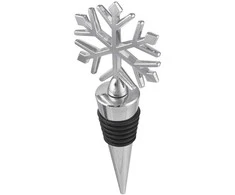 Wine stopper snowflake 11,5x4,5x2 cm, sidabrinis