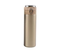 Gold vacuum flask with led 420 ml