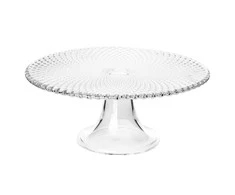 Tortinė iš stiklo ant kojelės 28cm,Karo