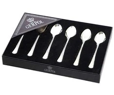 Violino set of 6 coffee spoons polished flock