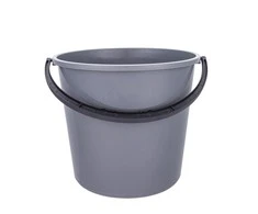 Bucket with plastikas handle 10 L pilkas