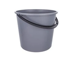 Bucket with plastikas handle 10 L pilkas