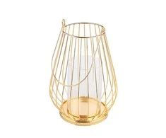 Lumarko Gold metal lattice candle holder 18x18x23 cm