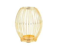 Lumarko Gold metal lattice candle holder 8,5x8,5x15,5 cm