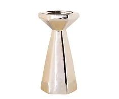 Lumarko Gold conical candle holder 8,5x8,5x17,5 cm