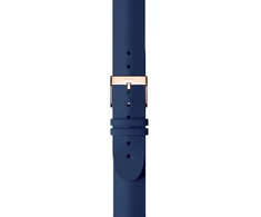 Withings odinė laikrodžio apyrankė, 18 mm, tamsiai mėlynos/rusvo aukso spalvos
