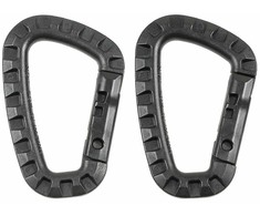 Max Fuchs Plastikinis D-formos juodas karabinas 7 mm x 8.5 cm
