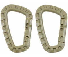 Max Fuchs Plastikinis D-formos rudas karabinas 7 mm x 8.5 cm